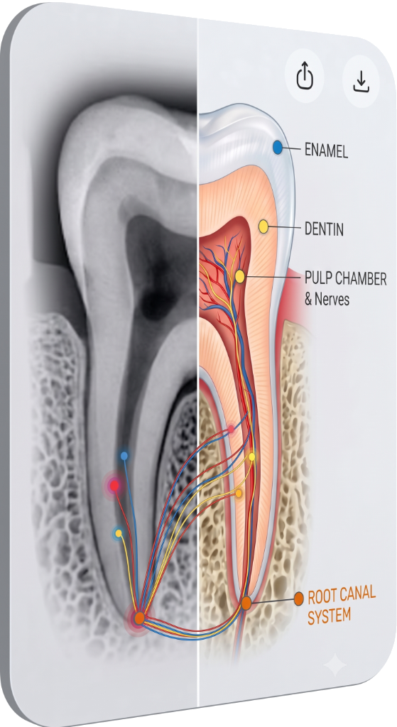 Supersede Clinical Intelligence — Dual-view radiographic and anatomical dental mapping